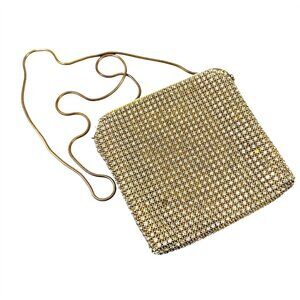 Rhinestone Evening Bag Purse Chain Handle Vintage 1980s Made in Hong Kong